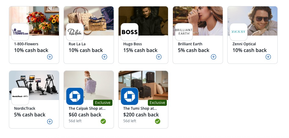 credit card shopping offers